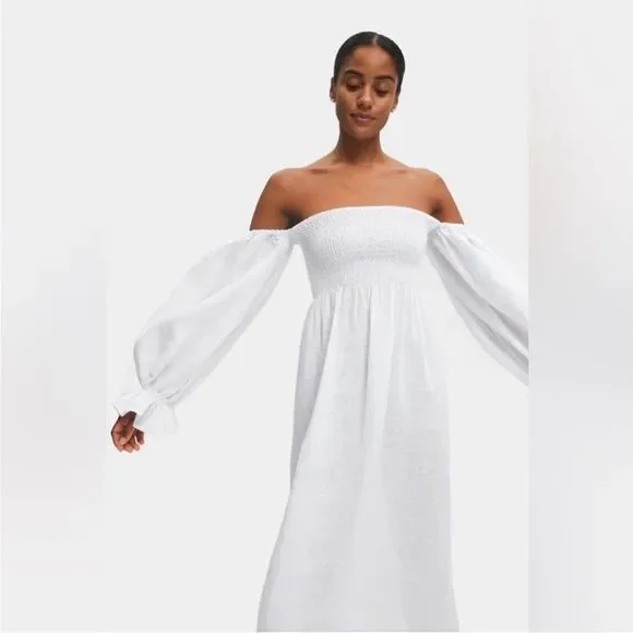 NWT Sleeper SL002AL Atlanta Off-Shoulder Lounge Midi Dress $320 - Picture 3 of 9